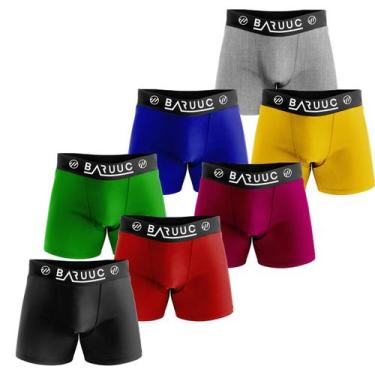 Imagem de kit 10 cuecas boxer microfibra sortidas modelo confortável - Baruuc, S