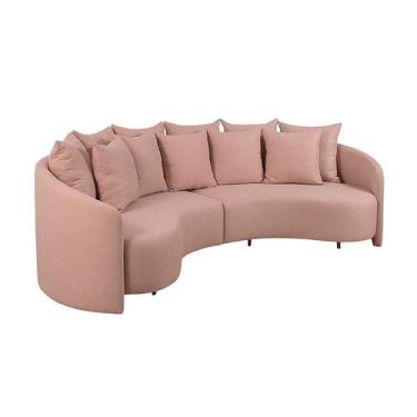 Imagem de Sofá 4 Lugares Amêndoa Linho Cru 288 cm - Modern