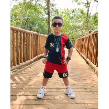 Imagem de Roupa Infantil Masculino Conjunto de Verão Bermuda Com Blusa - Ikaros 