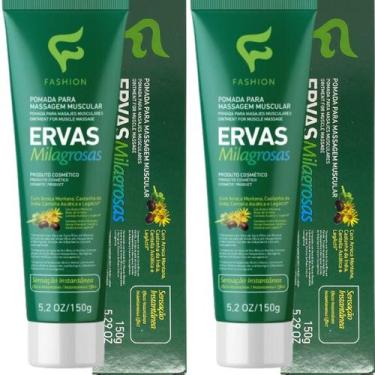 Imagem de 2 Pomada para Massagem Muscular Fashion Cosméticos Ervas Milagrosas Bi