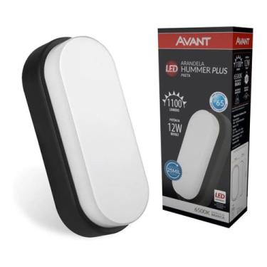 Imagem de 3 Arandela Tartaruga Led Preta Ip65 12w Branco Frio 6500k - Avant