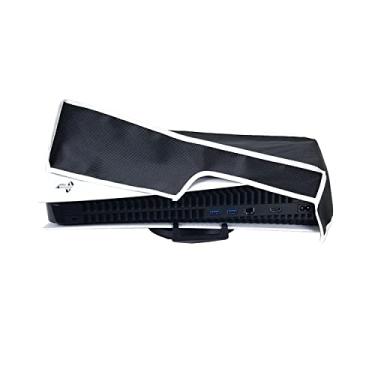 Imagem de Horizontal Dust Cover For PS5 Console. EMiEN Oxford Fabric Anti-Scratch Waterproof Dust Guard With Back Cable Port For SONY Playstation 5 Console Digital & Disk Version