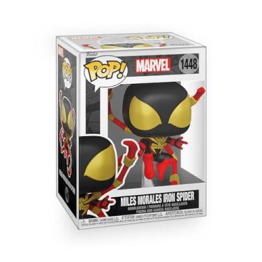 Imagem de Epic Collectibles Pop Marvel: Incrível Homem-Aranha – Boneco de vinil do Homem Aranha de Ferro Miles Morales incluído com protetor de caixa compatível com Funko