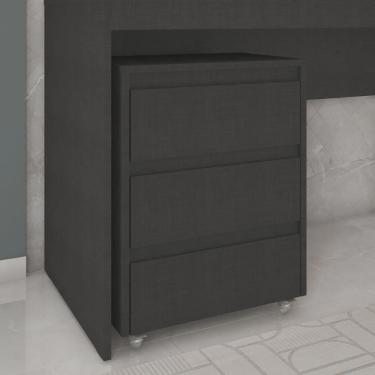 Imagem de Gaveteiro com Rodízios 3 Gavetas Cáli Escritório/quarto