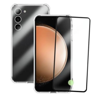 Imagem de Kit Capinha Capa Antiqueda Compatível com Samsung Galaxy S23 Plus + Película de Vidro 3D