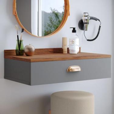 Imagem de Penteadeira Gloss para Maquiagem Camarim com 1 Gaveta Puxador Concha S