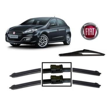 Imagem de Kit 3 Palhetas Limpador de Parabrisa Dianteiro + Traseiro Fiat Bravo 2