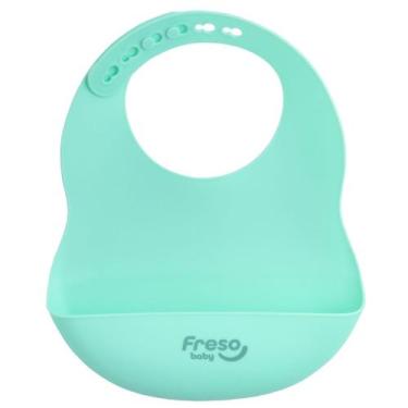 Imagem de Babador com Bolso de Silicone Liso Verde p/ Bebê Freso Baby