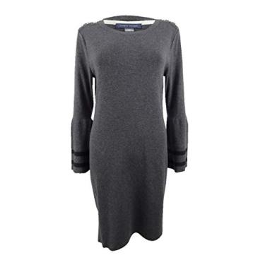 Imagem de Tommy Hilfiger Vestido suéter feminino, Carvão/Preto, G