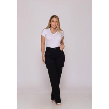 Imagem de Calça Cargo Feminina 7948 Preto [F075]