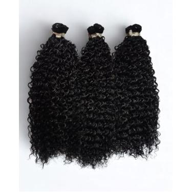 Imagem de Fibra Humanizada, Cabelo Bio Humano Pemium, Cacheado volumoso, tipo 3c, 110g a 125g – Pontas Cheias (preto, 75cm)