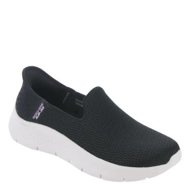 Imagem de Skechers Tênis feminino sem cadarço Go Walk Flex-relish, Preto/branco, 6 Wide