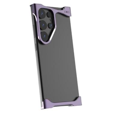 Imagem de Capa de celular sem moldura com dissipação de calor de metal para Samsung Galaxy S23 S24 25 Ultra Plus, fina, leve e irregular, de alumínio, roxa, para Galaxy S25