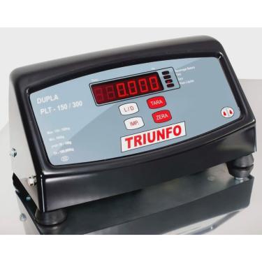 Imagem de Balanca Plataforma s/ Coluna 300 Kg c/ Bateria Interna plt 150/ 300 Slim Total Inox Triunfo