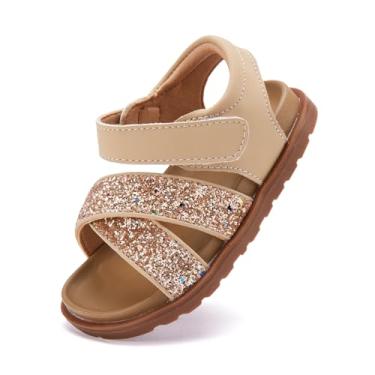 Imagem de BMCiTYBM Sandálias para bebês meninas meninos sapatos respiráveis infantis de verão antiderrapante 6 9 12 16 18 24 meses, 3 glod, 9 Toddler