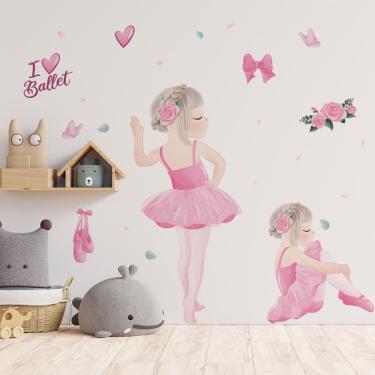 Imagem de Adesivo De Parede Decorativo Infantil Bailarina Love Ballet