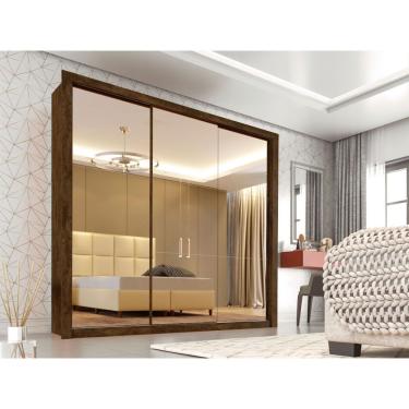 Imagem de Roupeiro Panamá Em Mdp 3 Portas Espelhado Sallêto Ipe