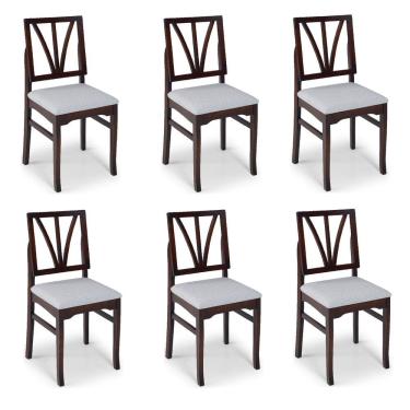 Imagem de Combo 6 Cadeiras Yady Tabaco