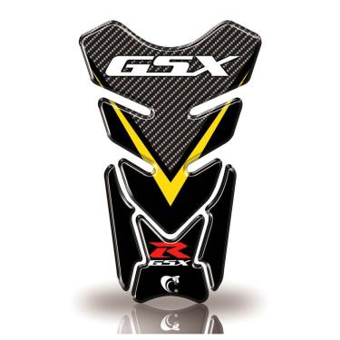Imagem de Protetor De Tanque Adesivo Moto Suzuki Gsx Cor Amarelo