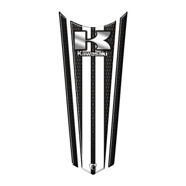 Imagem de Adesivo Faixa Gravata Resinado Tanque Moto Kawasaki Cor Preto