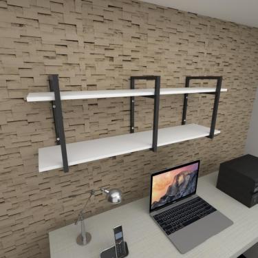 Imagem de Prateleira Quarto Infantil Branco Prateleira Sala Pratileira Estante Mdf Prateleira Industrial