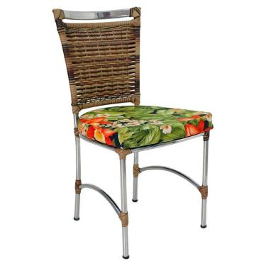 Imagem de Cadeira Em Alumínio E Fibra Sintética Jk Cozinha Edícula Cappuccino E Saquarema