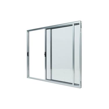 Imagem de Janela Alumínio De Correr 120x150cm 2 Folhas Sem Grade Plus Lux Esquadrias Natural