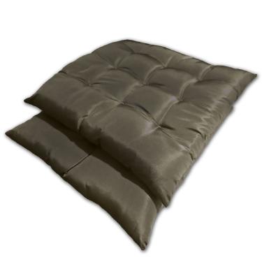 Imagem de Kit 02 Almofadas Assento Futon Flat Para Cadeira 40x40 Marrom Escuro