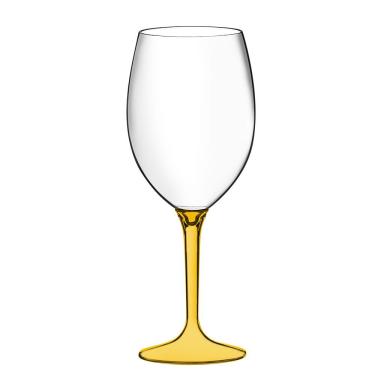 Imagem de Taça Transparente Acrílico Espumante Haste Colorida Boccati Cor:amarelo