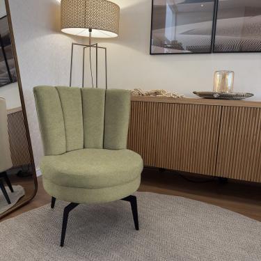 Imagem de Poltrona Flor Giratória 82cm X 67cm X 65cm Verde Oliva