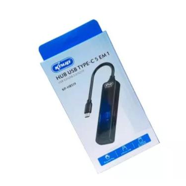 Imagem de Adaptador Tipo C 5 em 1 para USB/SD/TF KP-HB519 - KUNUP