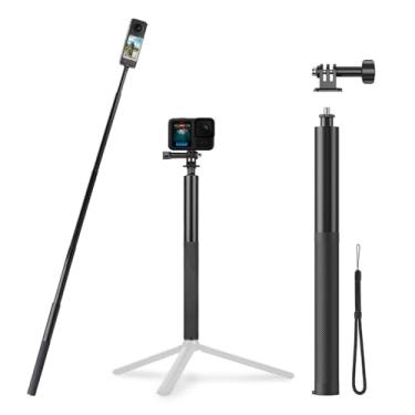 Imagem de BRDRC Bastão de selfie invisível de 134,6 cm para Insta360 X5 X4, monopé estendido, resistente, compacto, sólido para acessórios Insta 360 X5 X4 X3 X2 X (com adaptador Go Pro e alça de pulso)