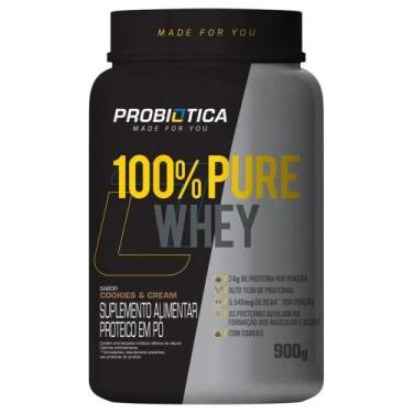Imagem de Whey Protein - 100% Pure Whey - Probiótica - 900g, Cookies e Cream