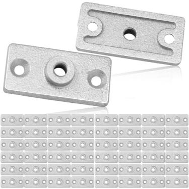 Imagem de Gisafai 48 peças cabides de flange de teto para flange de teto de 3/20.3 cm placa de suspensão rosqueada (tubo) para encanamento DIY e decoração industrial, haste rosqueada, ferro galvanizado