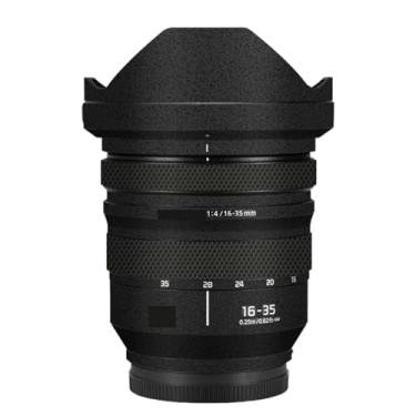 Imagem de Adesivo de lente de câmera revestimento protetor de corpo película protetora decalque skin para Panasonic Lumix S 16-35mm F4 16 35 F 4 (preto fosco)