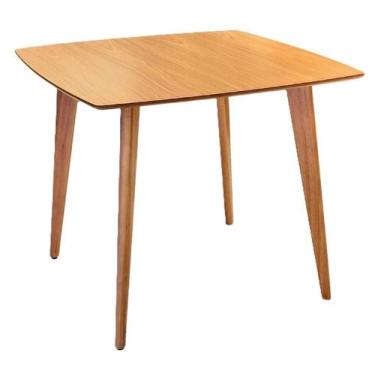 Imagem de Mesa de Jantar Quadrada Especial Dina em Madeira com 3 Opções Cores do