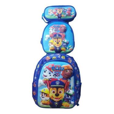 Imagem de Kit Mochila Patrulha Canina Rodinha Lancheira Estojo Oferta - Dlaysa  