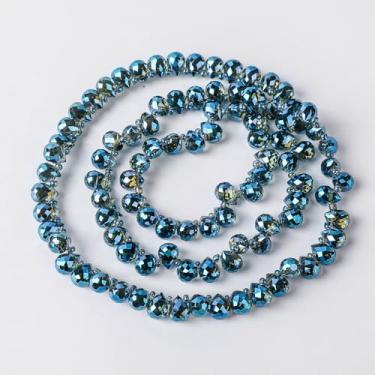 Imagem de 98 peças de gotas de cristal - Novborcz 8 x 9 mm Gotas perfuradas na parte superior lustres pingentes projetos DIY brincos colares pulseiras para fazer joias decorações para pendurar em casa (tinta