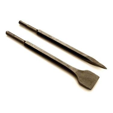 Imagem de Kit Com Talhadeira E Ponteiro SDS-Plus 40x250mm Para Bosch Makita Dewa