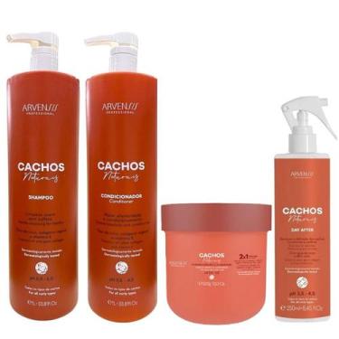 Imagem de Kit Arvensis Cachos Naturais - Shampoo 1L + Condicionador 1L + Máscara