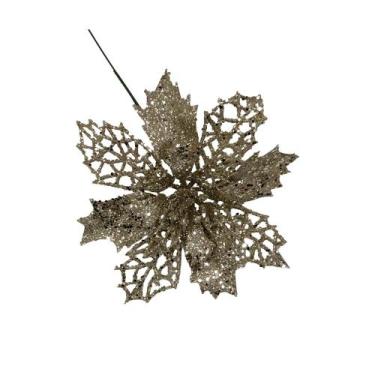 Imagem de Enfeite Decorativo Folha Vazada Athenas 18cm - Niazitex, Champanhe