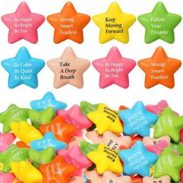 Imagem de Stress Balls Aoriher Motivational Quotes 36 unidades em forma de estre