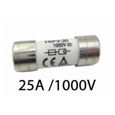Imagem de Fusível P/ Seccionadora DC 1000V / 25A 10X38 GPV CX C/ 10Un - DGTEC / 