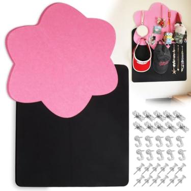 Imagem de Quadro de avisos de feltro DIY – Painel de parede autoadesivo de 80 x 56 cm com 40 pinos, placa de feltro absorvente de som para fotos, notas, acessórios – para casa, escritório, decoração de sala de