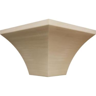 Imagem de 3 11/40.6 cm P x 4 3/40.6 cm A WM291 Americraft Solid Hardwood Stain Grade MiterLink Crown Molding Outside Corner, Poplar (Matches Moulding MLDW01X05WM291PO)