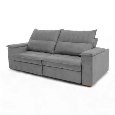 Imagem de Sofá Retrátil Reclinável Casal 2 Lugares 2,30m California Veludo - Loj