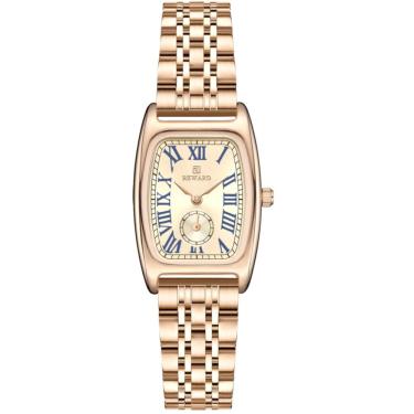 Imagem de Relógio Feminino Vintage Pulseira Em Aço Mostrador Elegante Casual à Prova D´agua Rosé