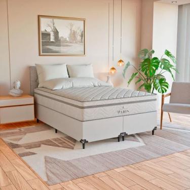 Imagem de Cama Box Casal Bipartido + Colchão Molas Ensacadas Paris - eShop casa,