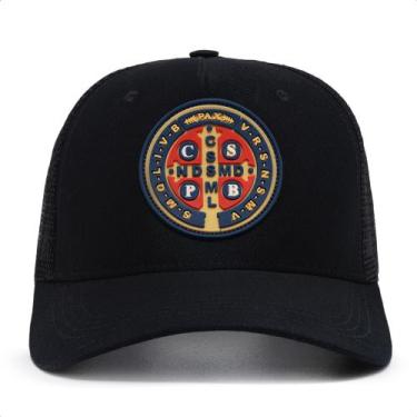 Imagem de Bone Medalha De Sao Bento Trucker Masculino e Feminino - Serapião