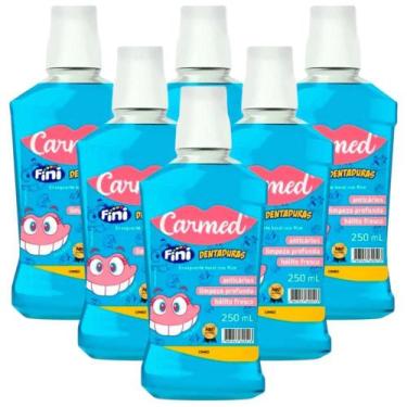 Imagem de Kit Enxaguante Bucal Carmed Fini Dentaduras Com 6 Unidades De 250ml Ca